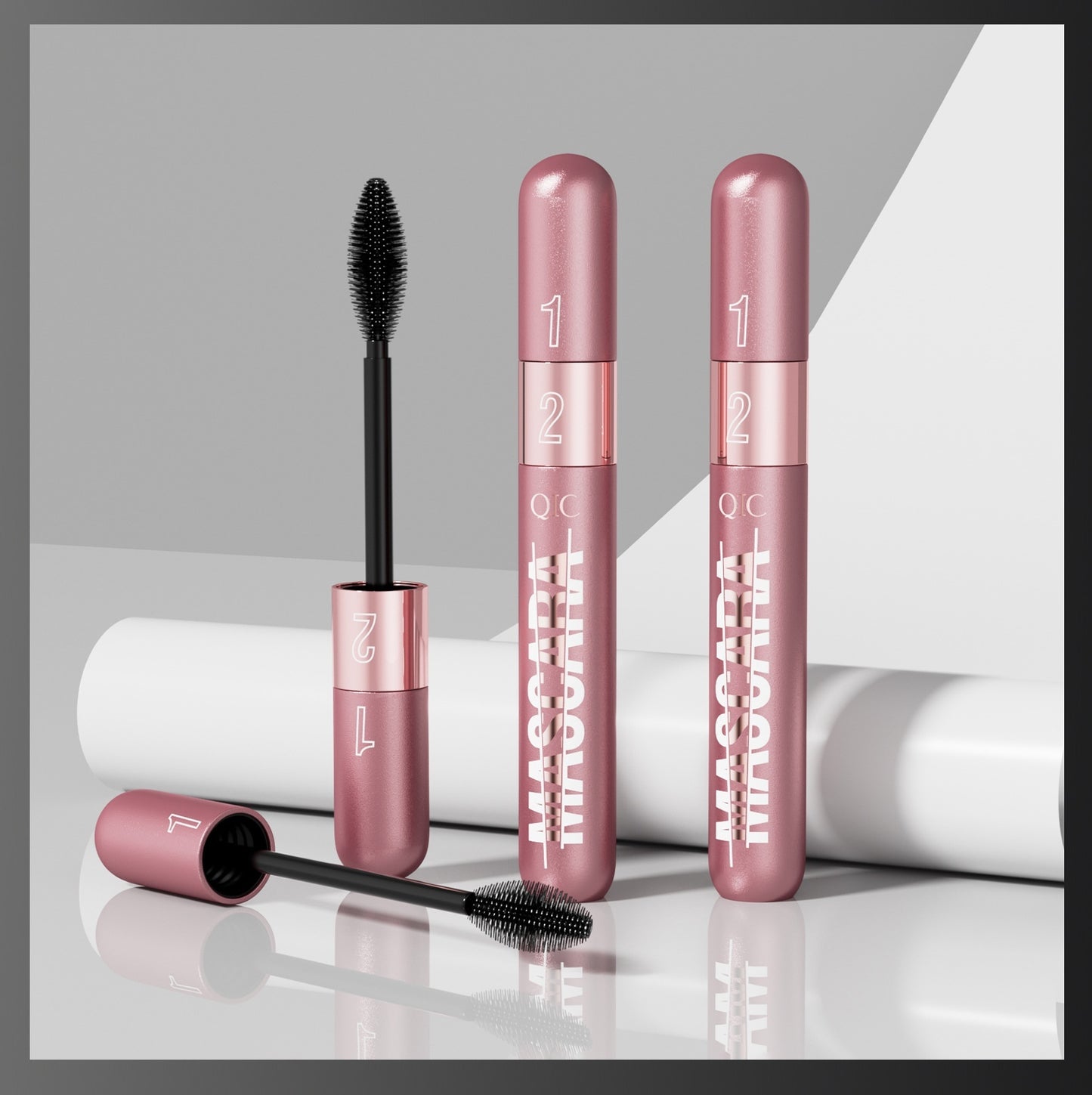 Rose Gold Mascara Double Effect Lengthening Thick Curl Waterproof Not Smudge