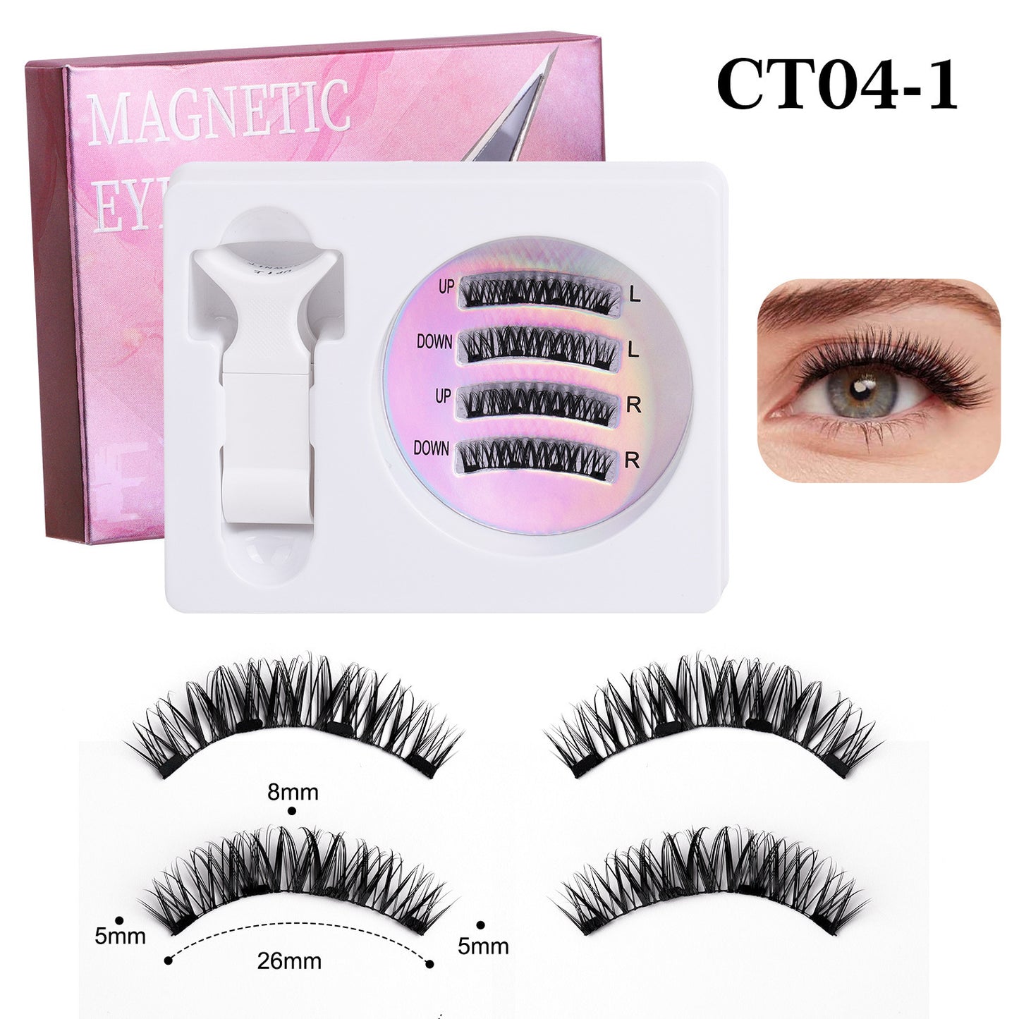 Magnetic False Eyelashes Upgraded Positioning Model Suit Thick
