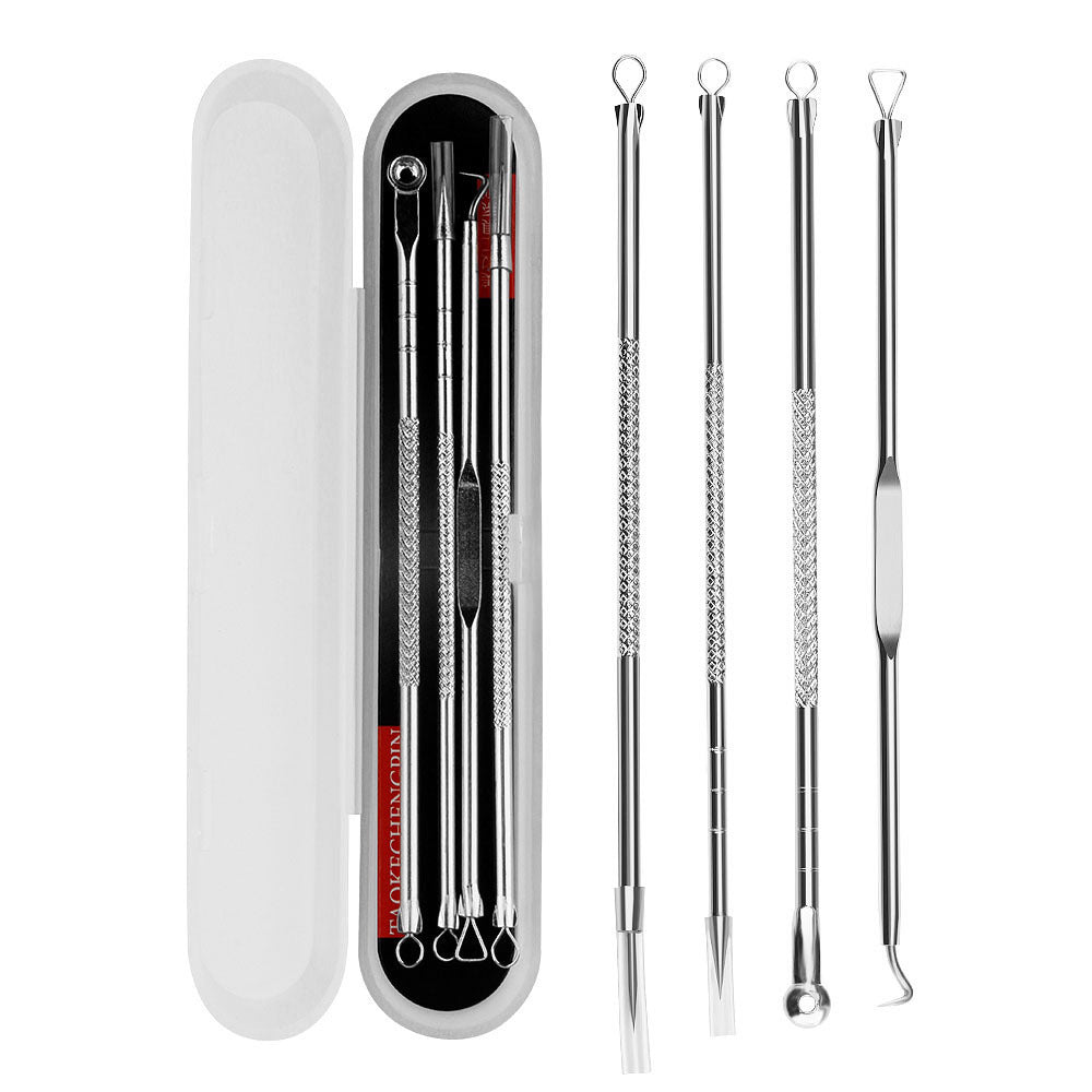 Four Piece Stainless Steel Acne Needle Set
