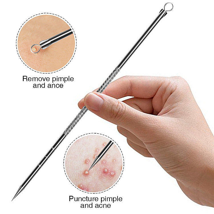 Four Piece Stainless Steel Acne Needle Set