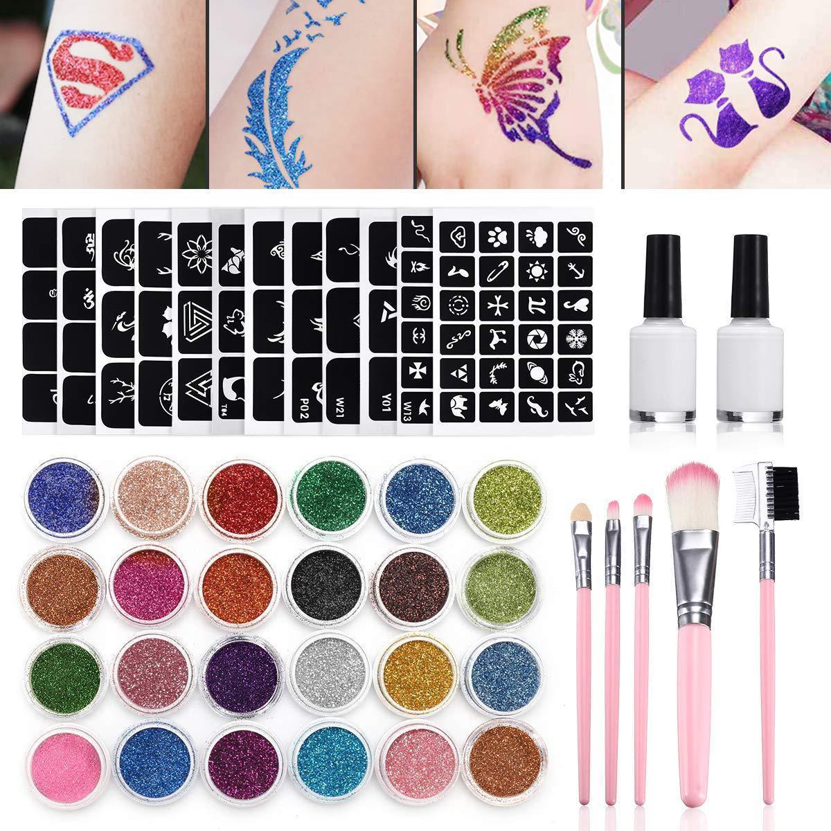 New Innovative Diamond Glitter Tattoo Set Semi-Permanent Small Tattoo Template Wholesale