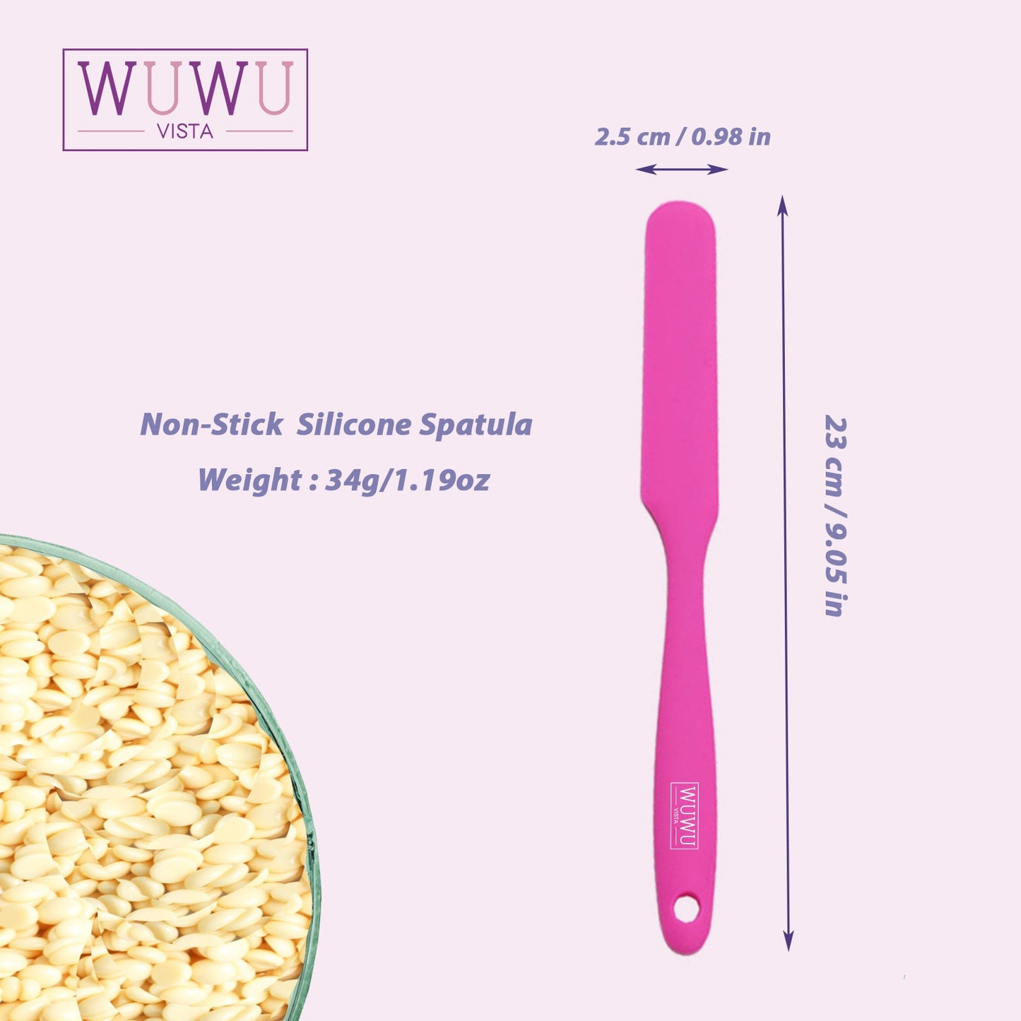 WUWUVISTA Non-stick Wax Silicone Spatula Hair Removal Accessories Easy To Clean And Reusable Large Area Hair Removal Wax Scraper