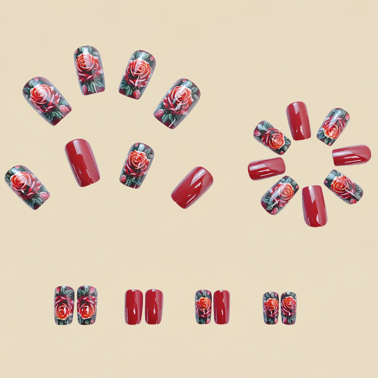 Detachable 24 Pieces Fake Nail Patch