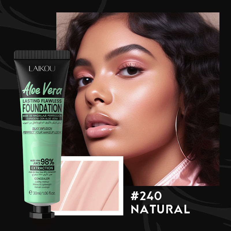 Aloe Liquid Foundation Two-color Cover Blemishes Skin Lifting Plant Extract