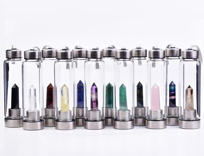 Natural hexagonal crystal column energy glass creative water cup spa tea cup water cup crystal column magic wand