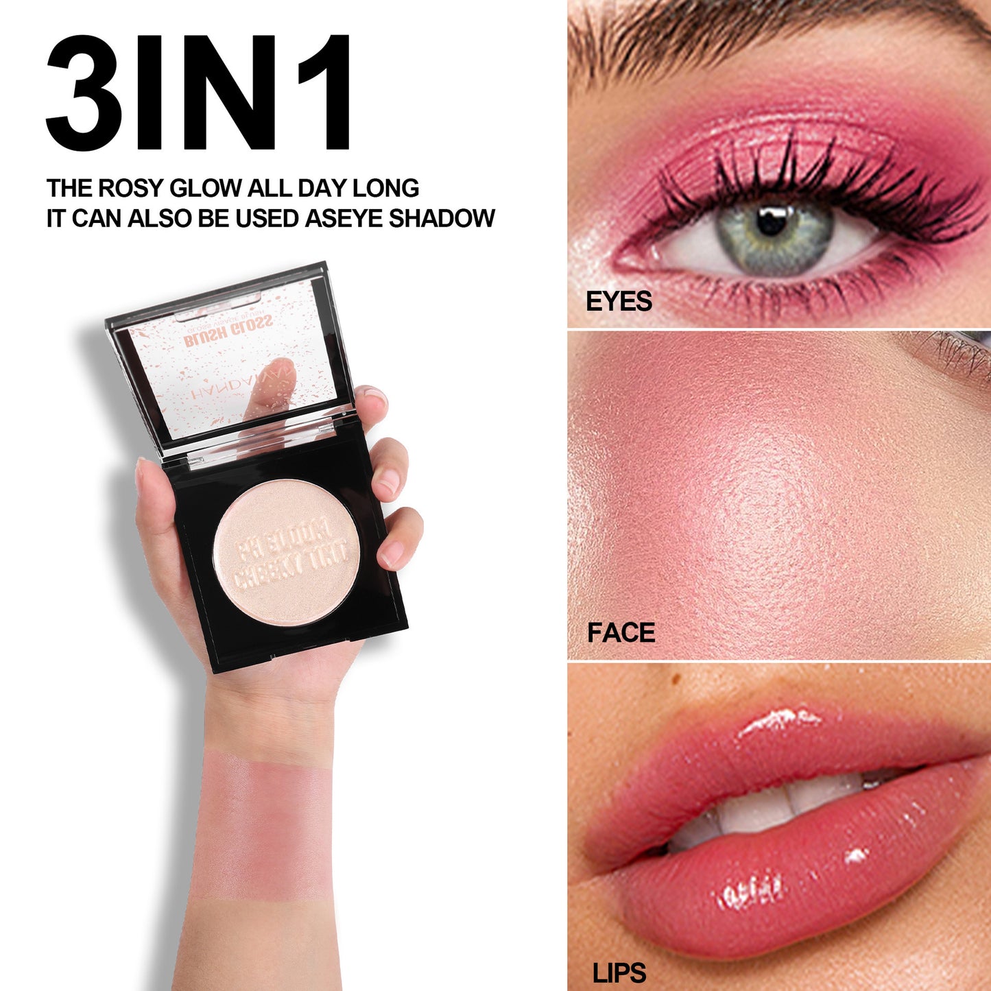 Blush Cream Lip Cheek Plate Multi-purpose Pearlescent Monochrome