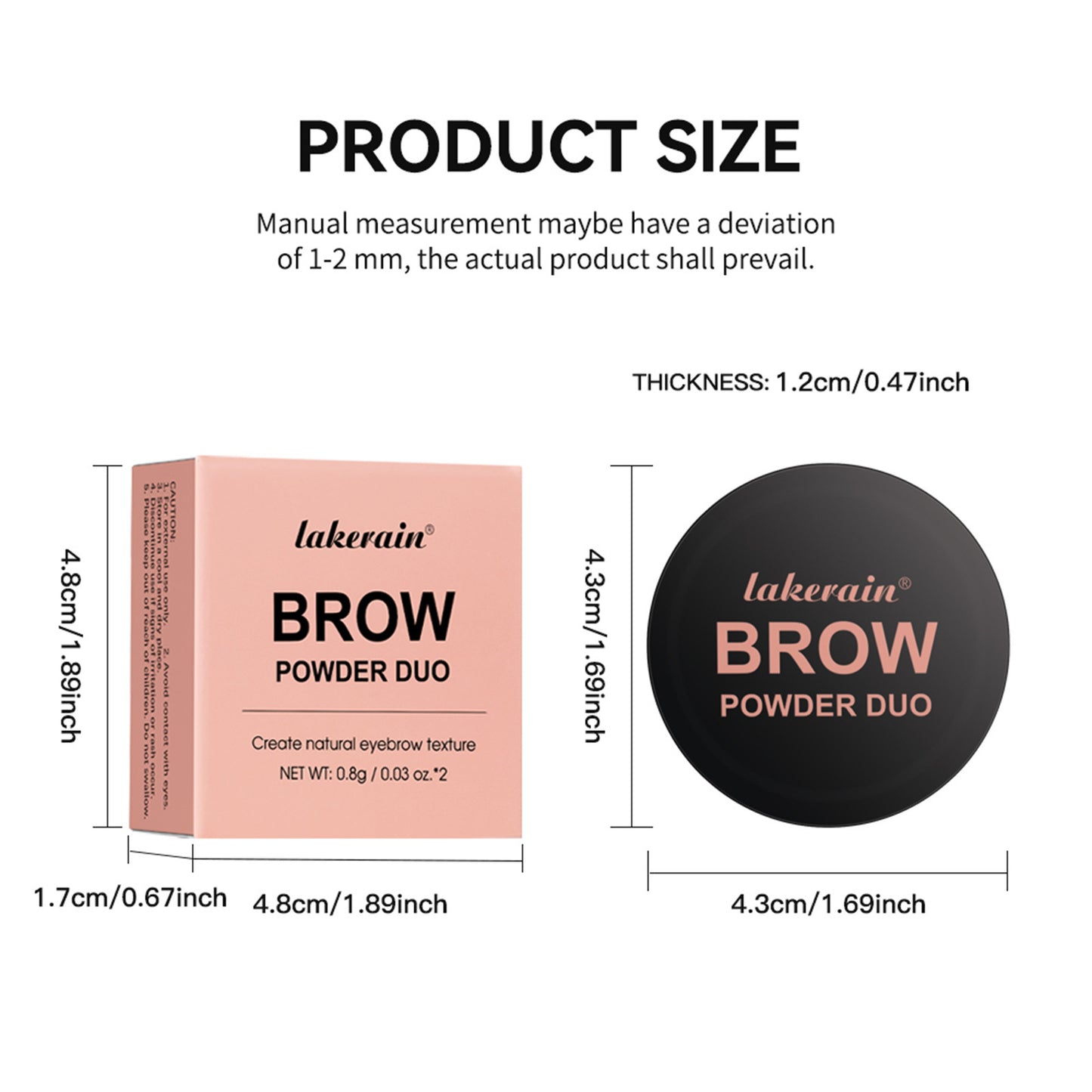 Two-tone Eyebrow Powder Long-lasting Fadeless Natural