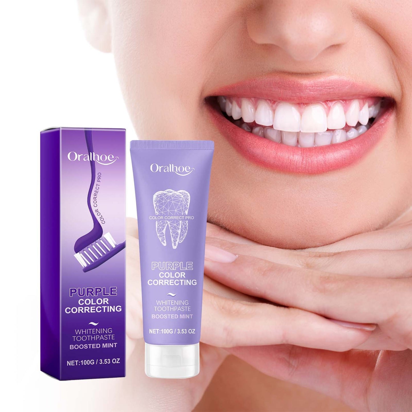 Double Mint Purple Toothpaste To Clean Teeth