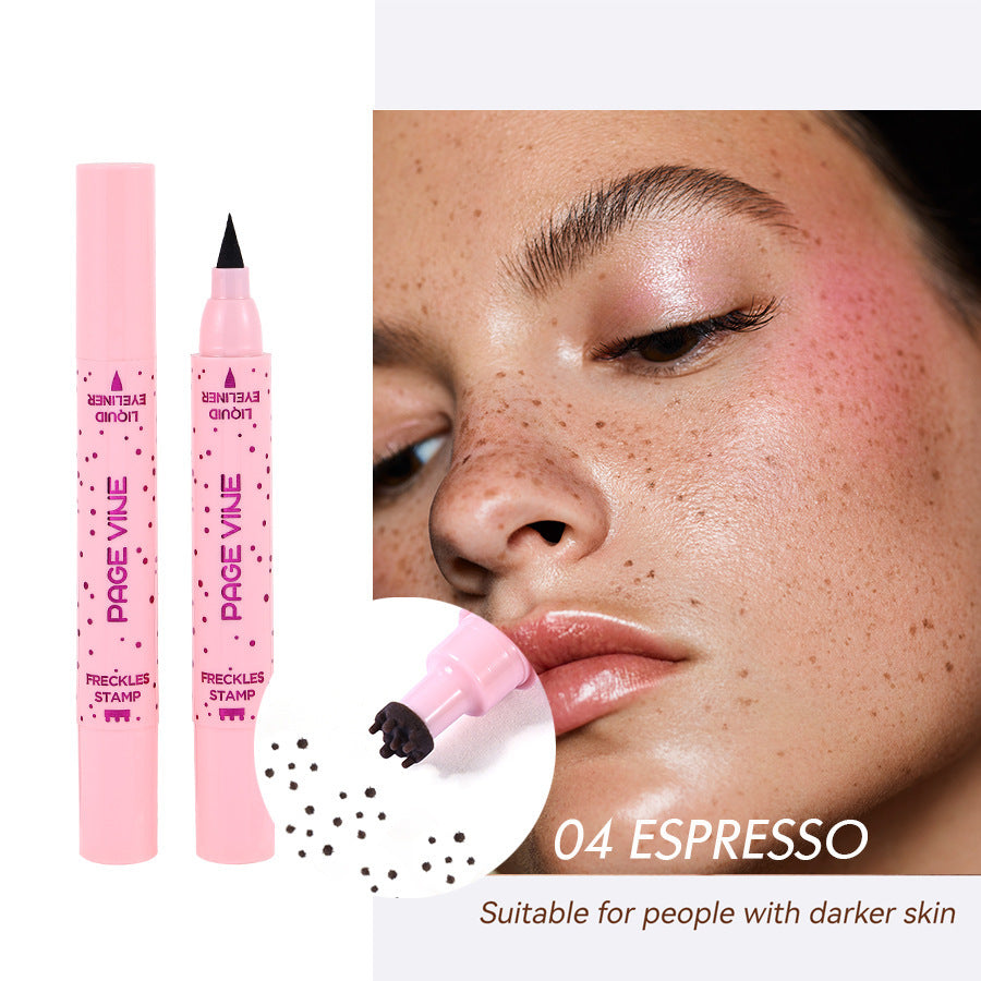 Natural Freckle Pen Double-headed Eyeliner Long-lasting Easy To Color Makeup