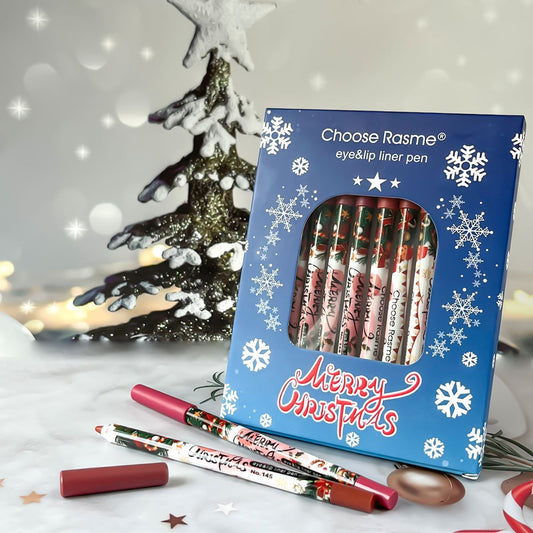 Christmas 12 Colors Mixed Lip Liner Suit