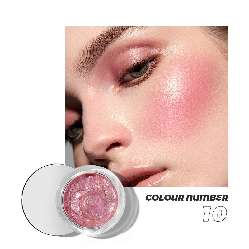 Pudaier10 Color Liquid Blush Dual-use Repair Natural Thin And Glittering Highlight
