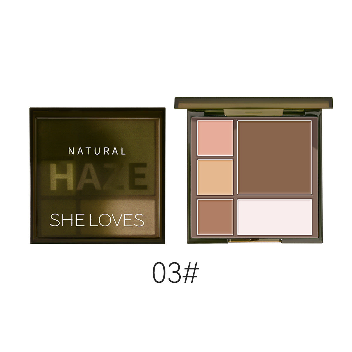 Five Color Contouring Palette Waterproof Concealer Matte Nose Shadow