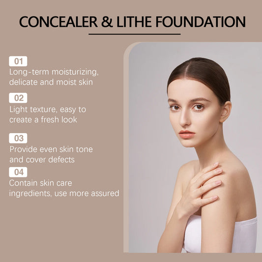 Moisturizing Liquid Foundation Long Lasting Smear-proof Makeup