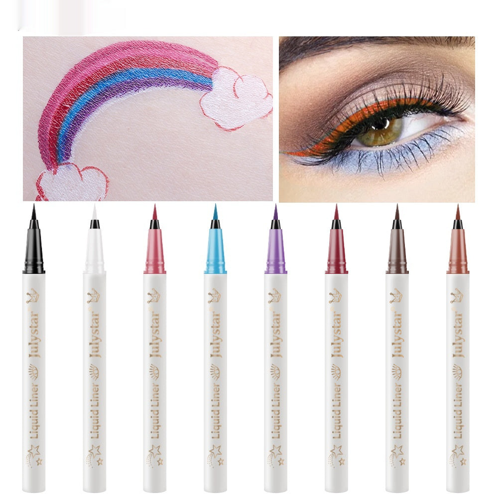Colorful Waterproof Easy To Color Slim Beginner Liquid Eyeliner Not Smudge