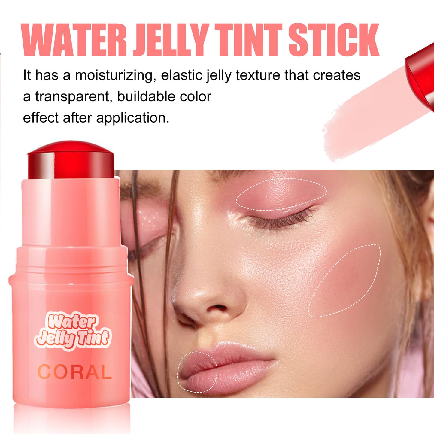 Blush Stick Jelly Texture Easy To Apply