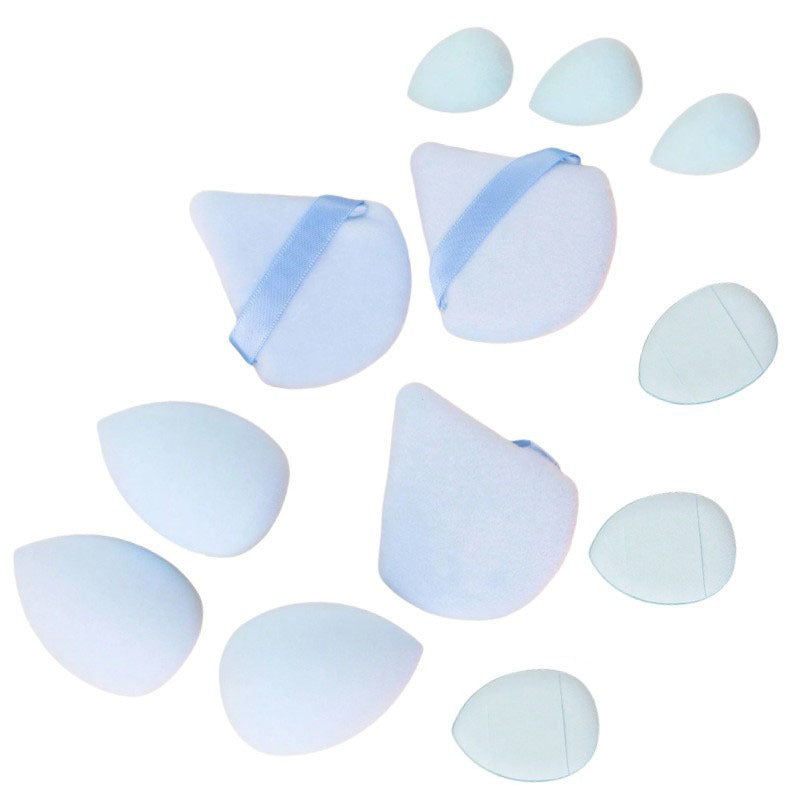 Solid Color Cosmetic Egg 12-piece Mini Thumb Puff