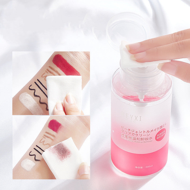 Peach Cleansing Water Eyes And Lips Gentle Cleaning Press Makeup Remover