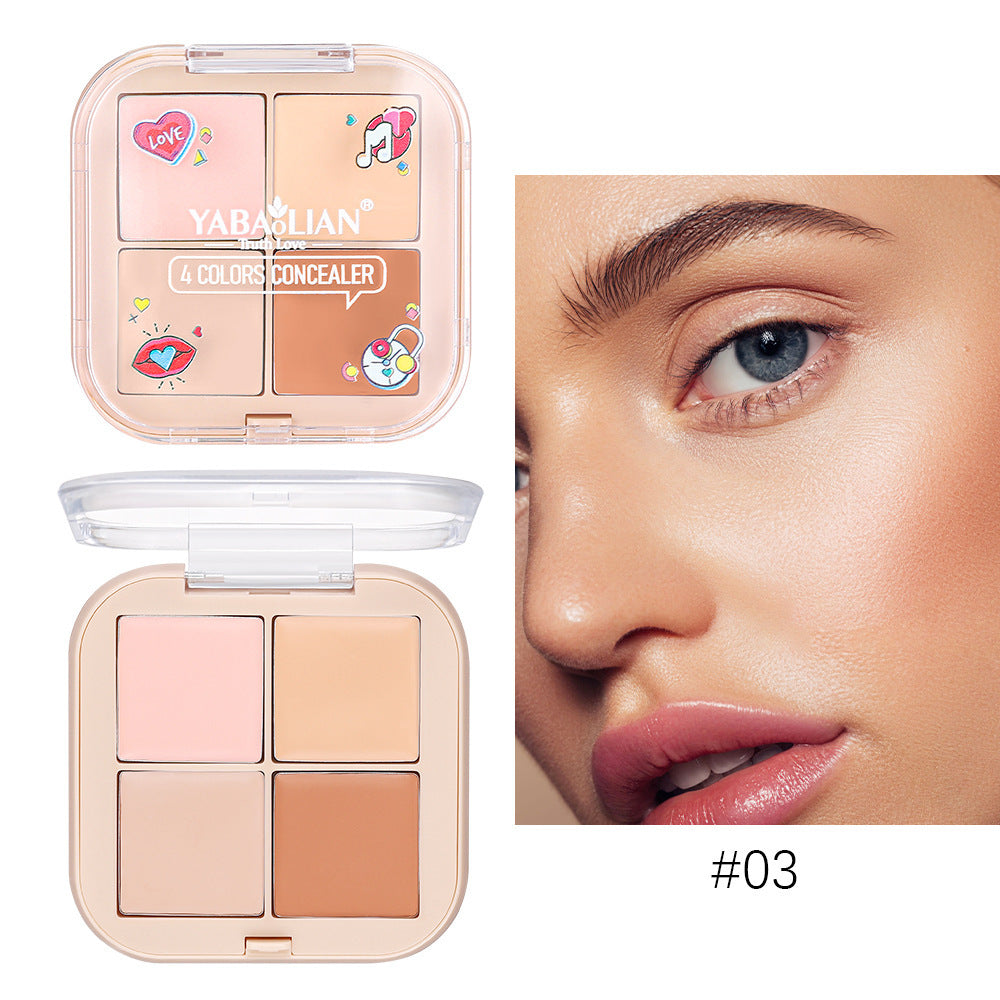 Concealer Plate Makeup Waterproof And Sweat-proof Four Colors