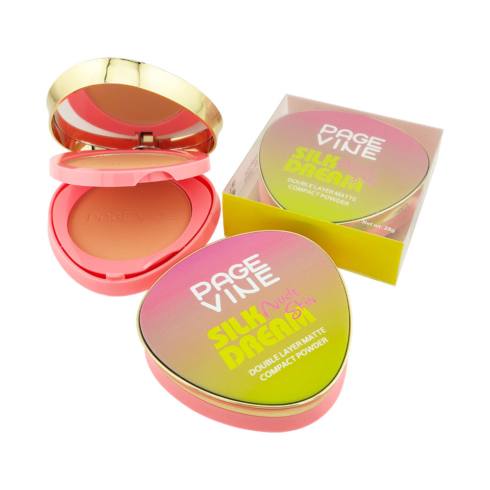 Concealer And Moisturizer Oil Control And Waterproof Sweat-proof Long-lasting Wet And Dry Dual-use Double Layer Powder