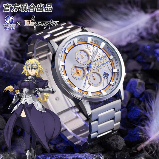ساعة مسطرة من سلسلة Fate Apocrypha من سلسلة الرسوم المتحركة FGO Jeanne d'Arc Fate Grand Order هدية هدية 