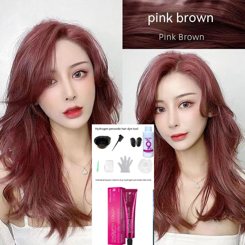 Ammonia-free Hair Color Paste Monochrome Paste Cover White Hair Multi-segment Color One-step Black Tea Gray Blue Black Hair Dye