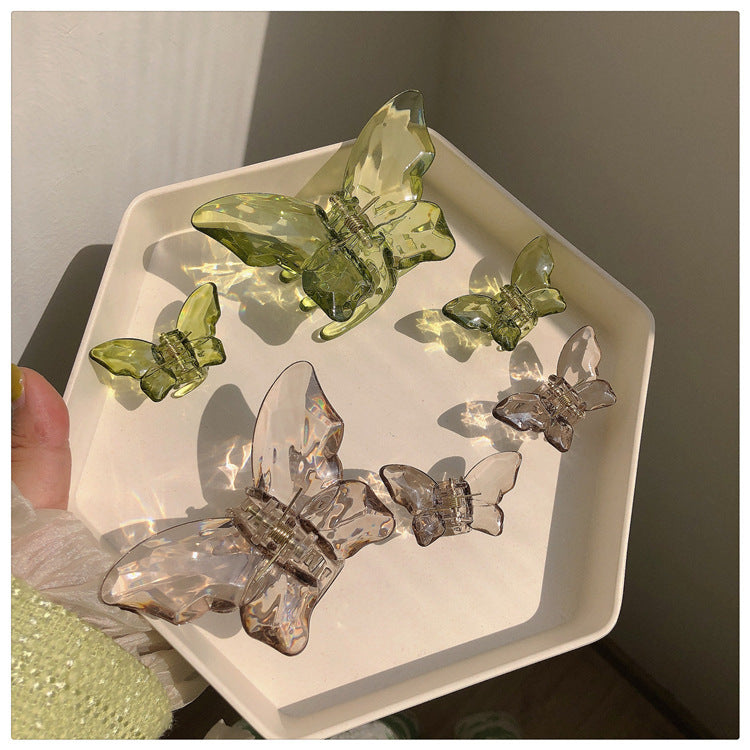 Three Butterfly Clamps For Transparent Forest Girlps