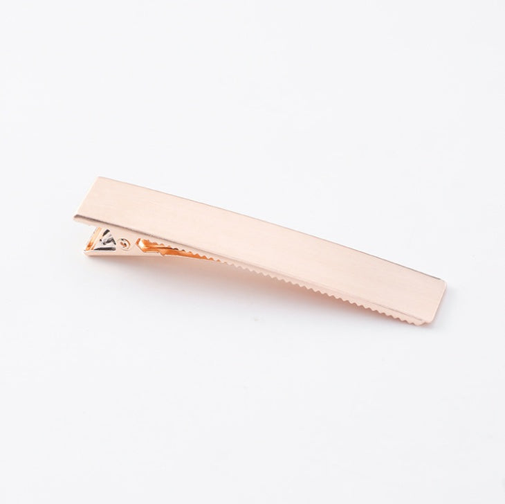 Elegant wild retro matte brushed metal hair clips Duckbill clips bangs clip side headdress