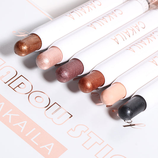 CAKAILA 6-Pack Matte Pearly Waterproof Eyeshadow Stick
