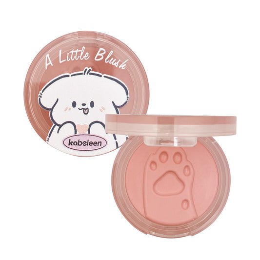 Blusher With Powder Puff Low Saturation Easy To Smudge
