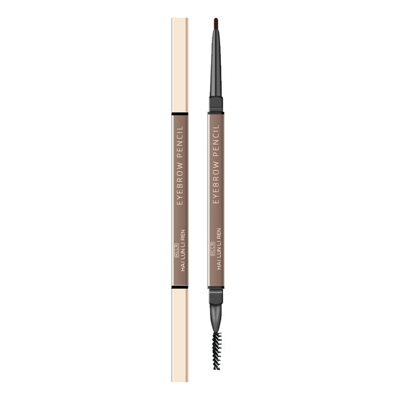 Super Fine Double Head Eyebrow Pencil Automatic Rotation Sketch Waterproof And Non Smudging