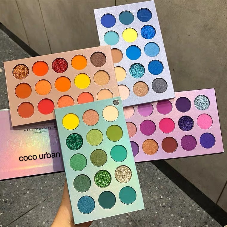 Sixty-color Rotating Eyeshadow Palette Pearly Matte Glitter Easy To Color
