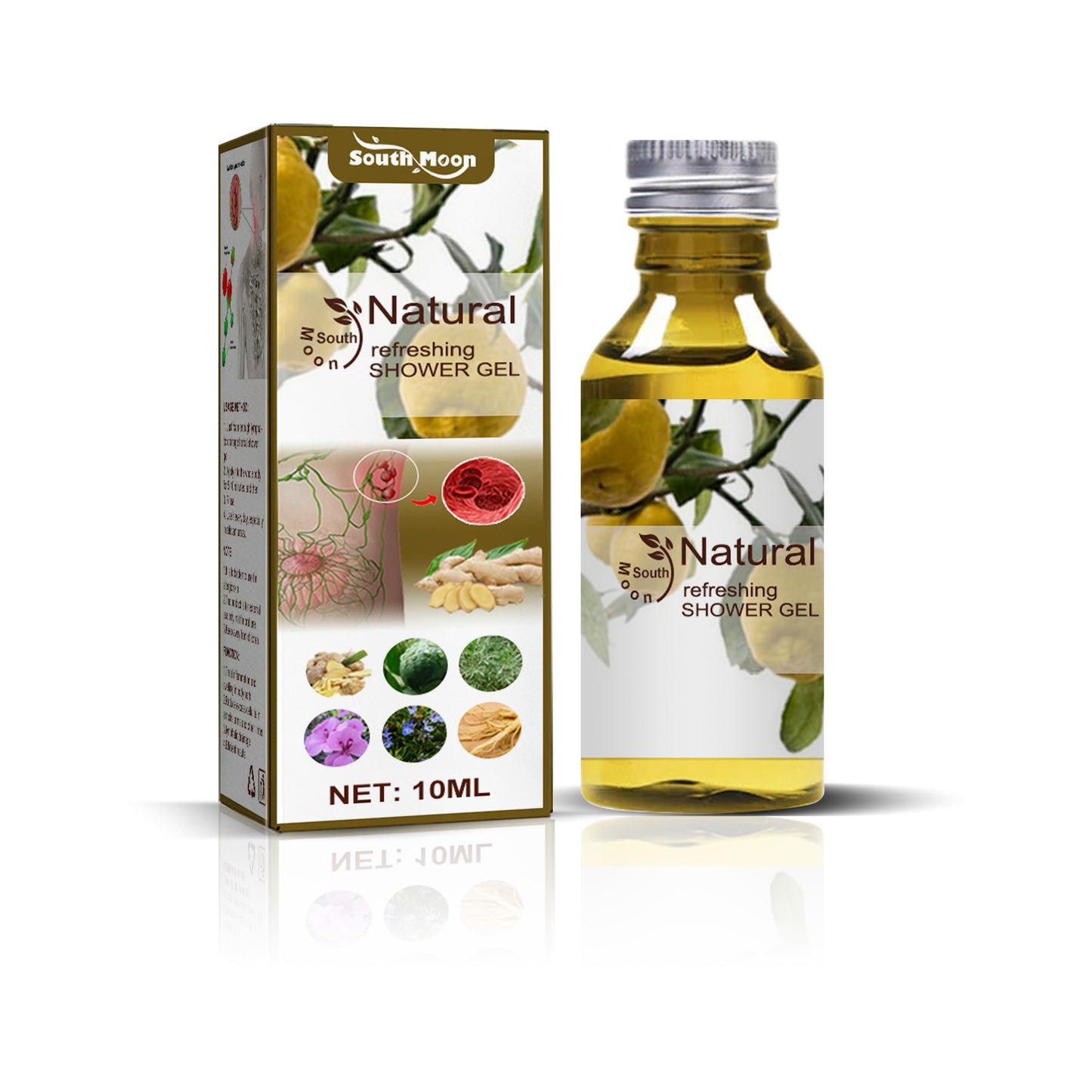 South Moon Lymph Ginger Shower Gel Dredge Lymph Slimming And Firming Thin Waist Lazy Cleaning Softening Skin