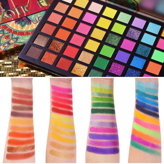 48 Colors Exotic Eyeshadow Palette Shimmer Matte Color Stage Eye Makeup