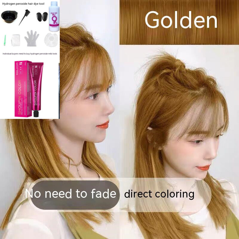 Ammonia-free Hair Color Paste Monochrome Paste Cover White Hair Multi-segment Color One-step Black Tea Gray Blue Black Hair Dye