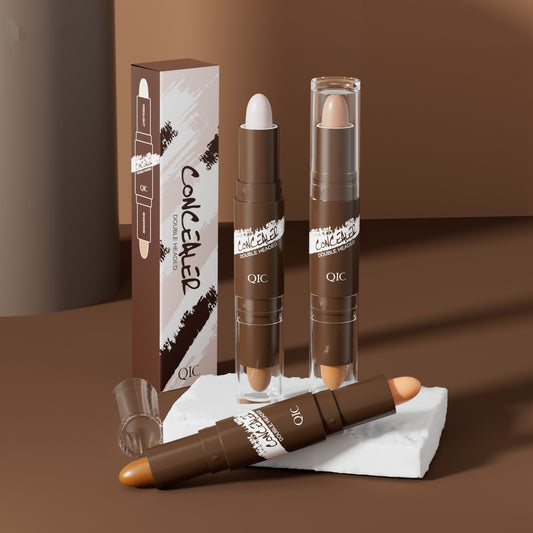 Double-headed Contour Stick Modified To Brighten Facial Shadow Highlights