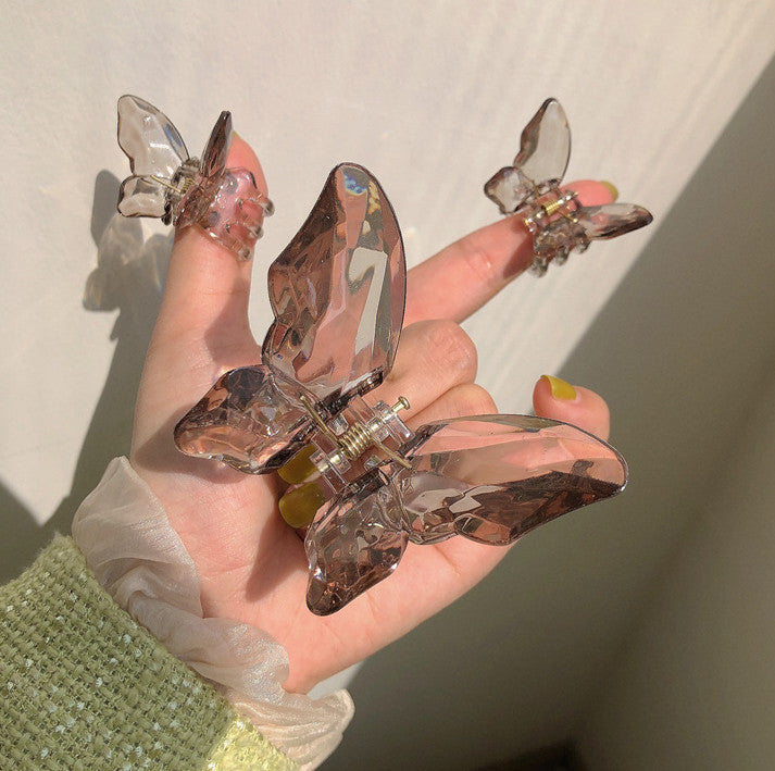 Three Butterfly Clamps For Transparent Forest Girlps
