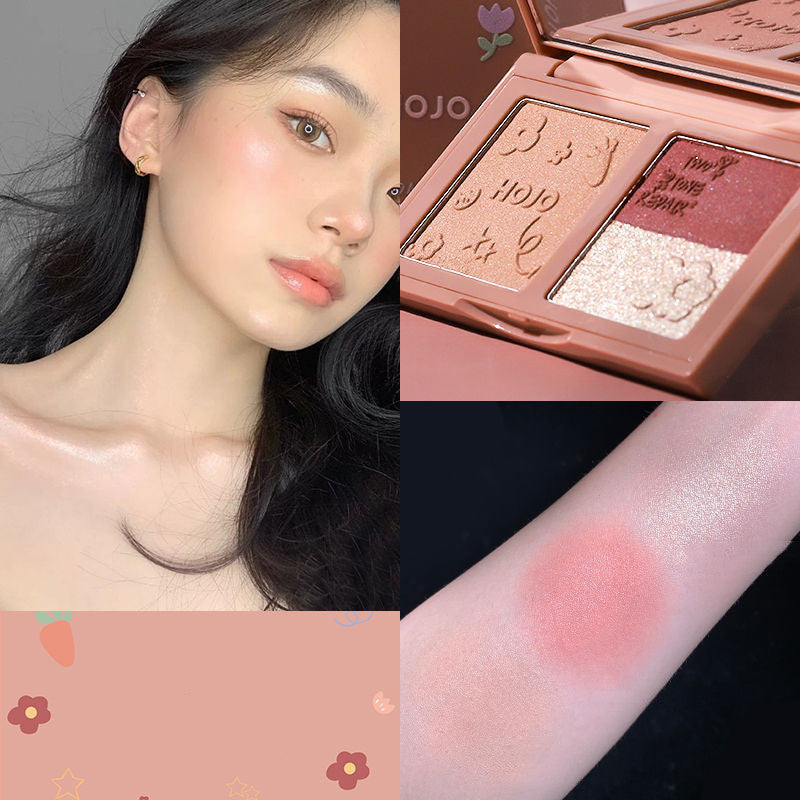 Three-in-one Highlighter Natural Three-dimensional Shadow Blush