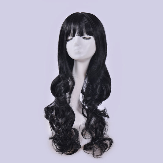 Full Head Pull-over Style Air Bangs High Temperature Silk Curls