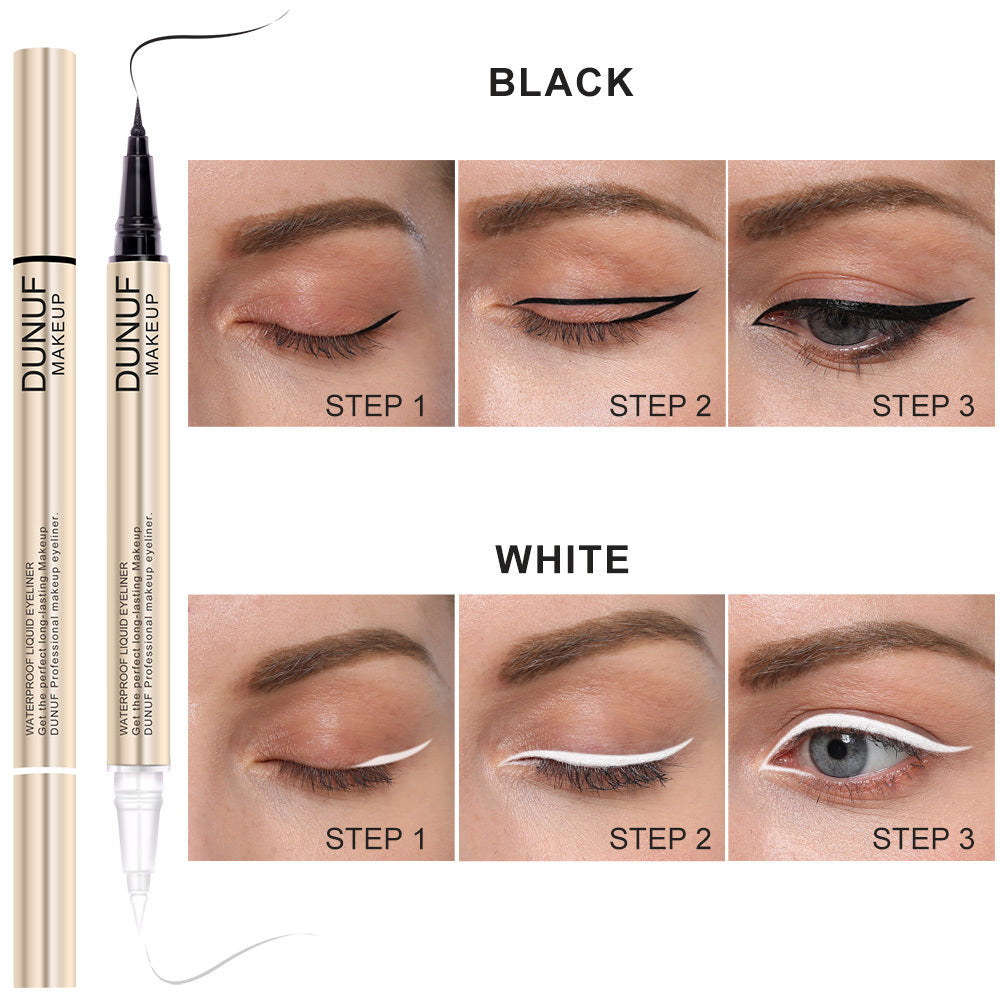 Simple And Smudge-free Long-lasting Double-ended Eyeliner