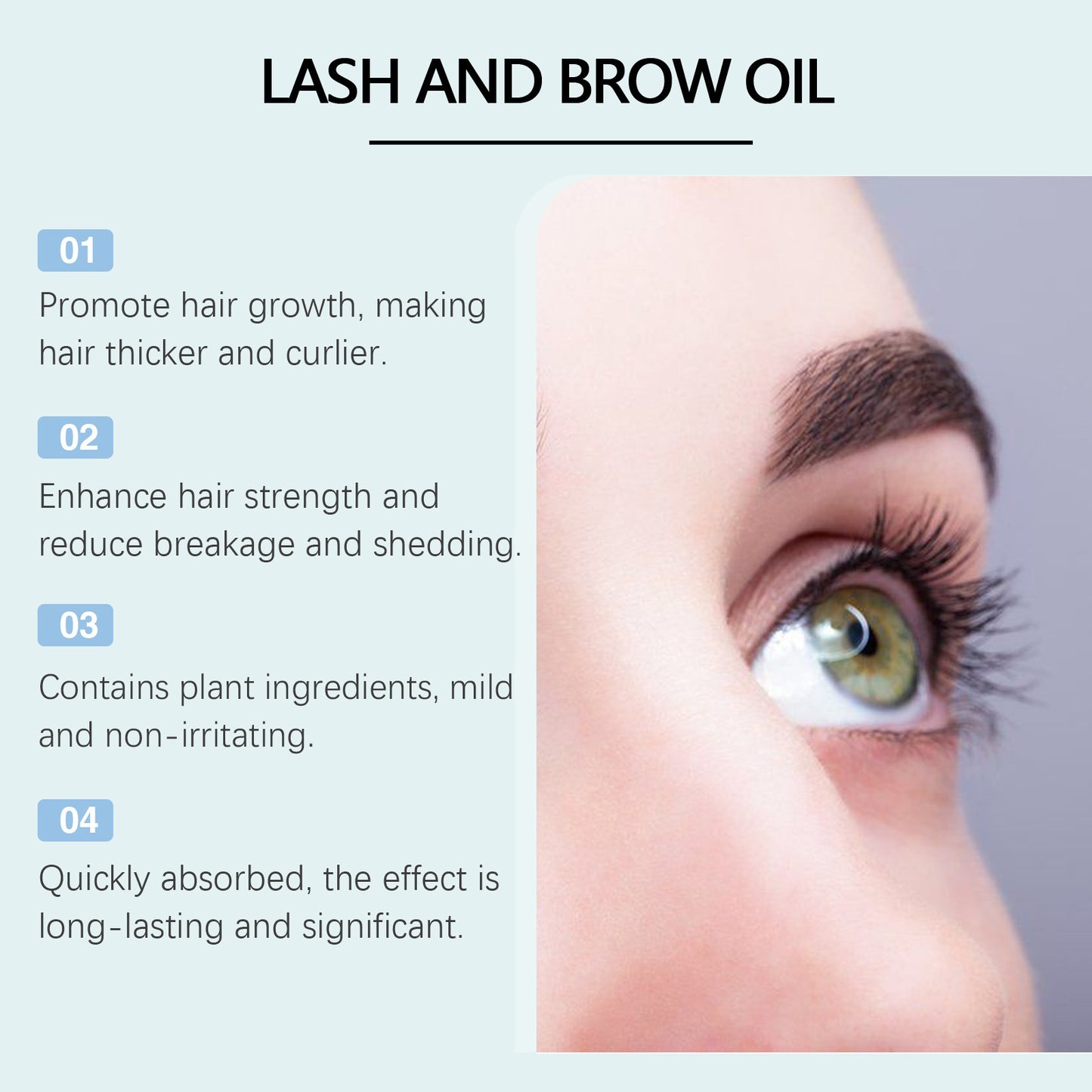 Eyelash Eyebrow Care Natural Makeup Black