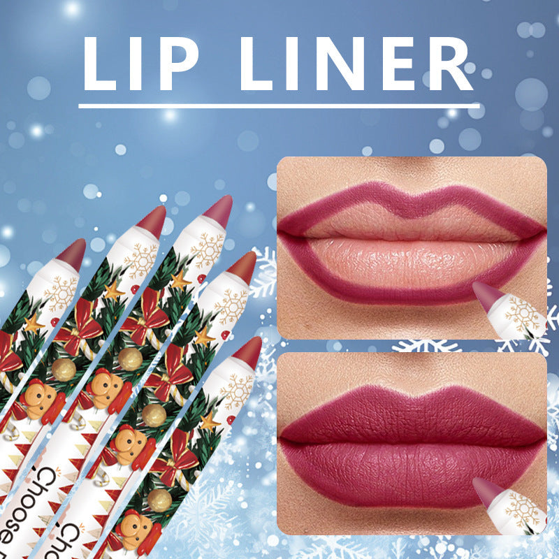 Christmas 12 Colors Mixed Lip Liner Suit