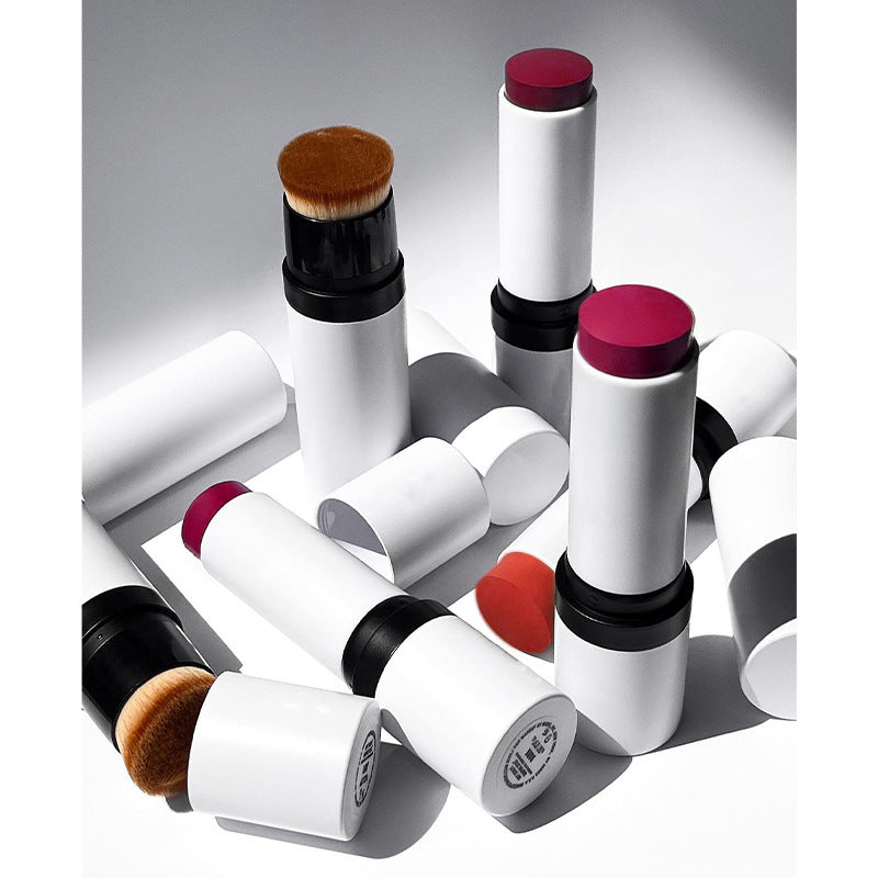 Blush Stick Foundation 2-in-1 Waterproof Sweat-proof Easy To Brighten Vermicelli With Brush Head