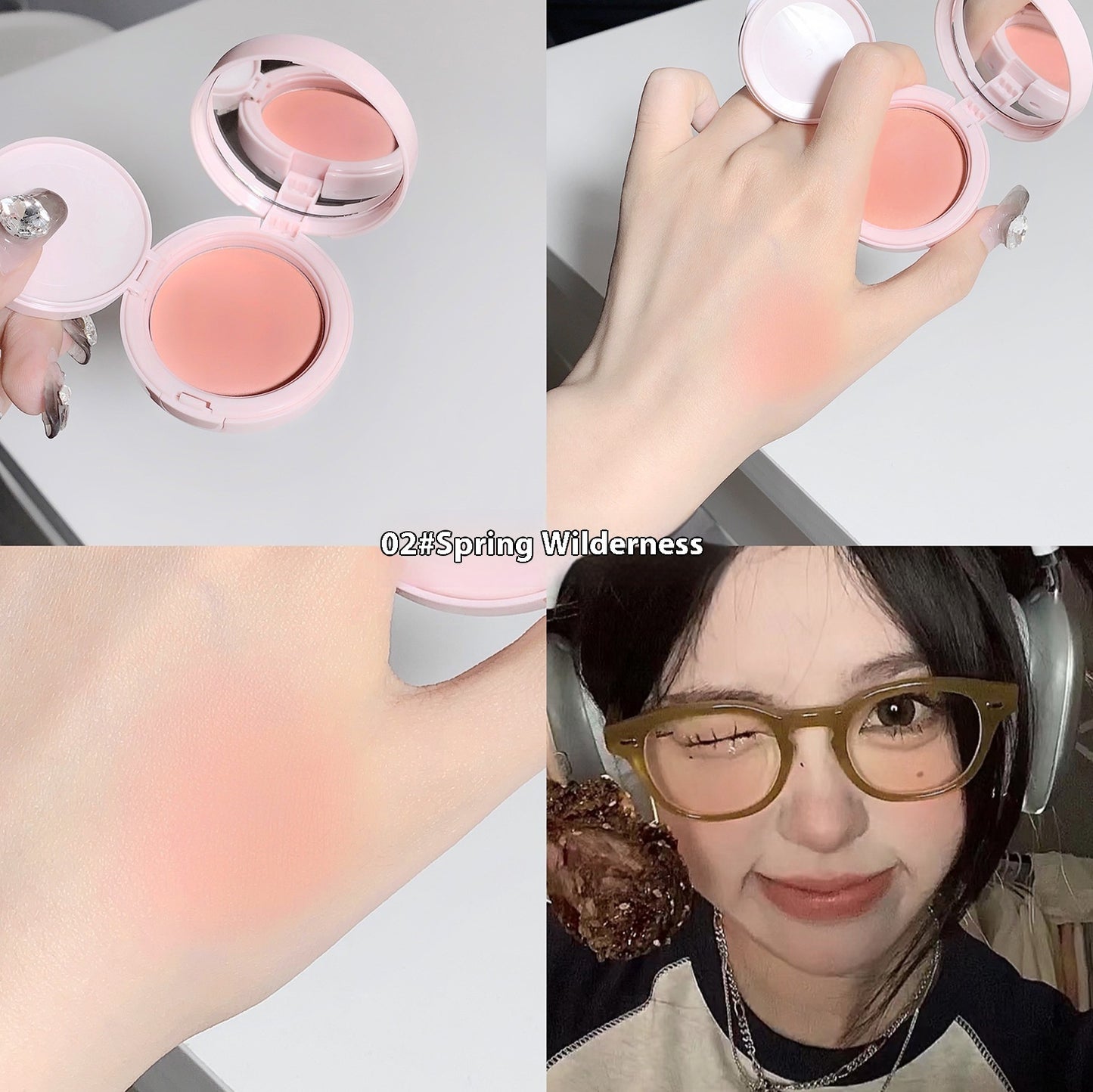 Women's Air Cushion Natural Tender Delicate Low Saturation Blush Cream