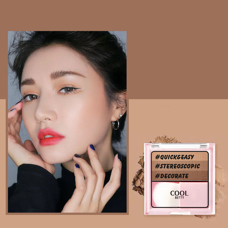 New Contouring Pan Powder Tricolor Highlight Shadow