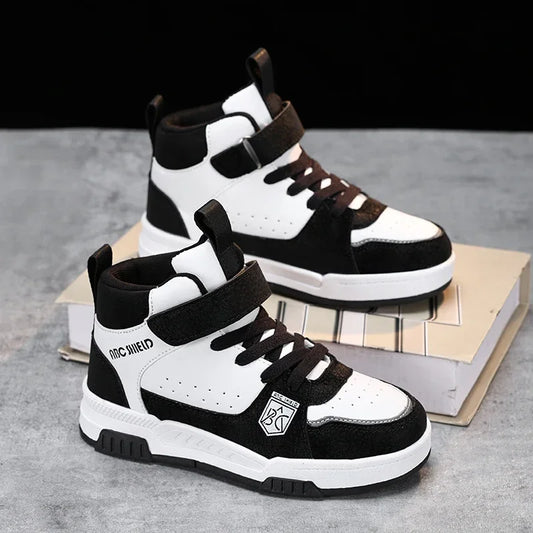2024 Fashion Kids Sneakers Boys Girls Casual Board Shoes High Top Running Sports Shoes Children Non-slip Basketball Sneakers