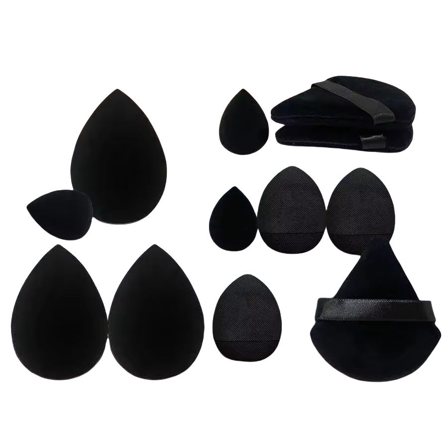 Solid Color Cosmetic Egg 12-piece Mini Thumb Puff