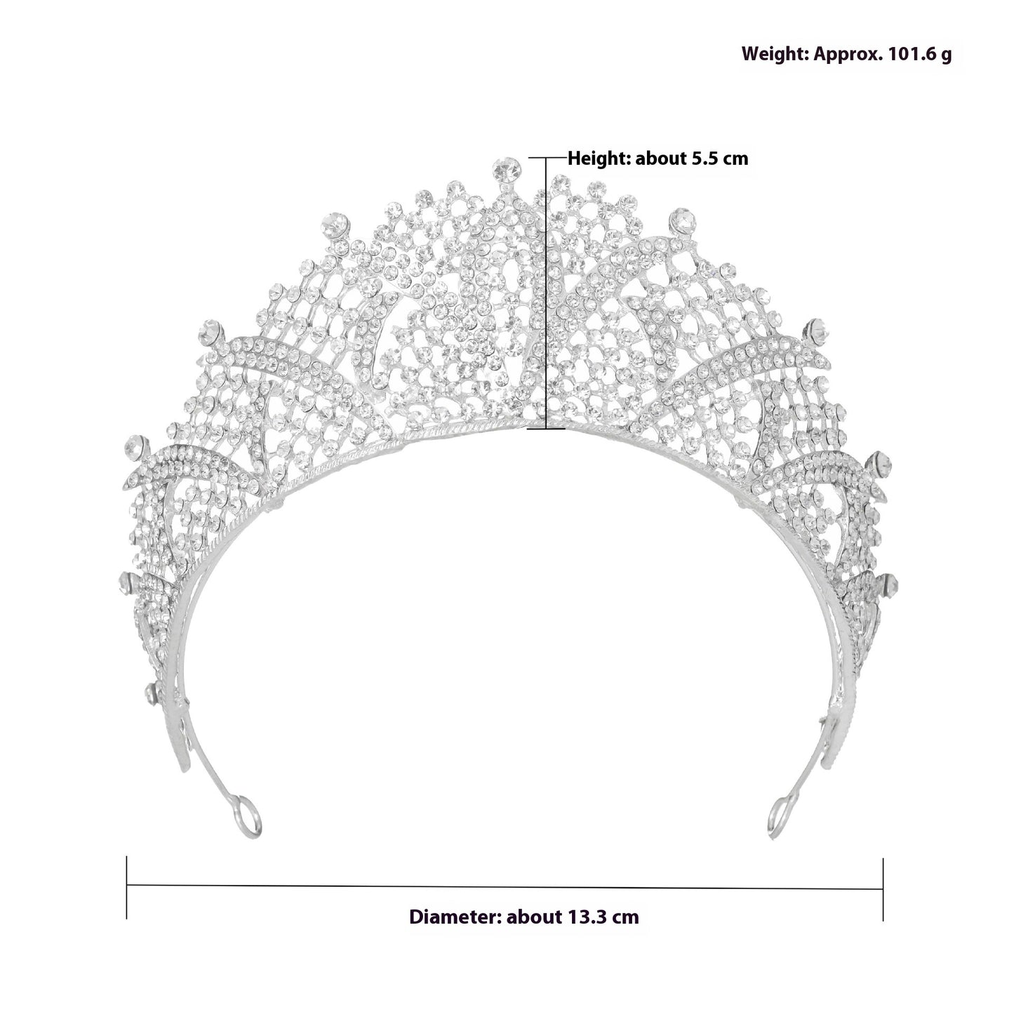 European And American Zircon Full Diamond Alloy Crown Headband