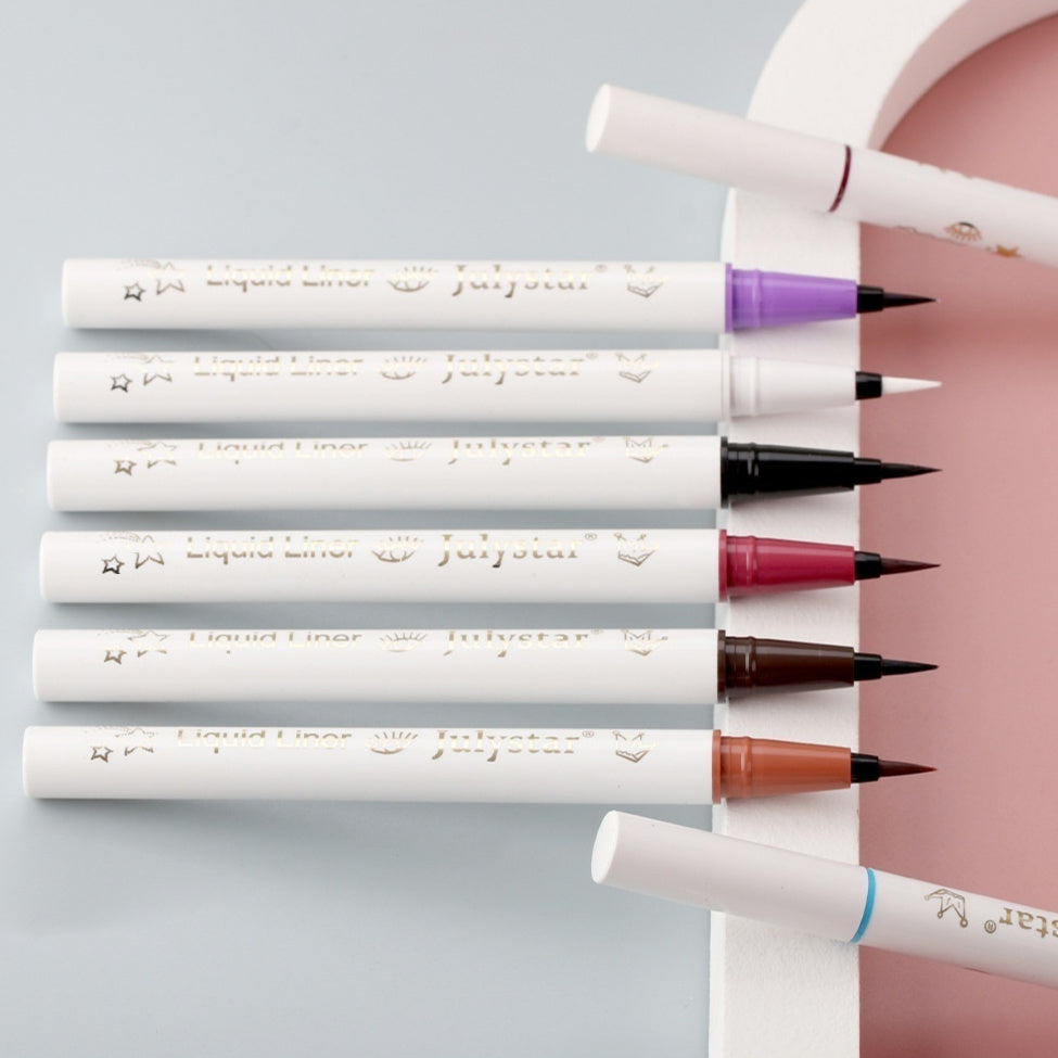 Colorful Waterproof Easy To Color Slim Beginner Liquid Eyeliner Not Smudge