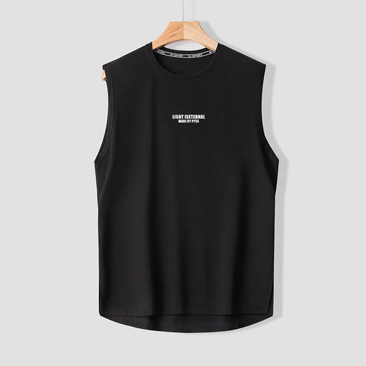 Plus Size Man Vest Sleeveless Tank Tops L-9XL 175kg Gym Basketball Shirt Streetwear Summer Outdoor Sports Tops Men's Clothing