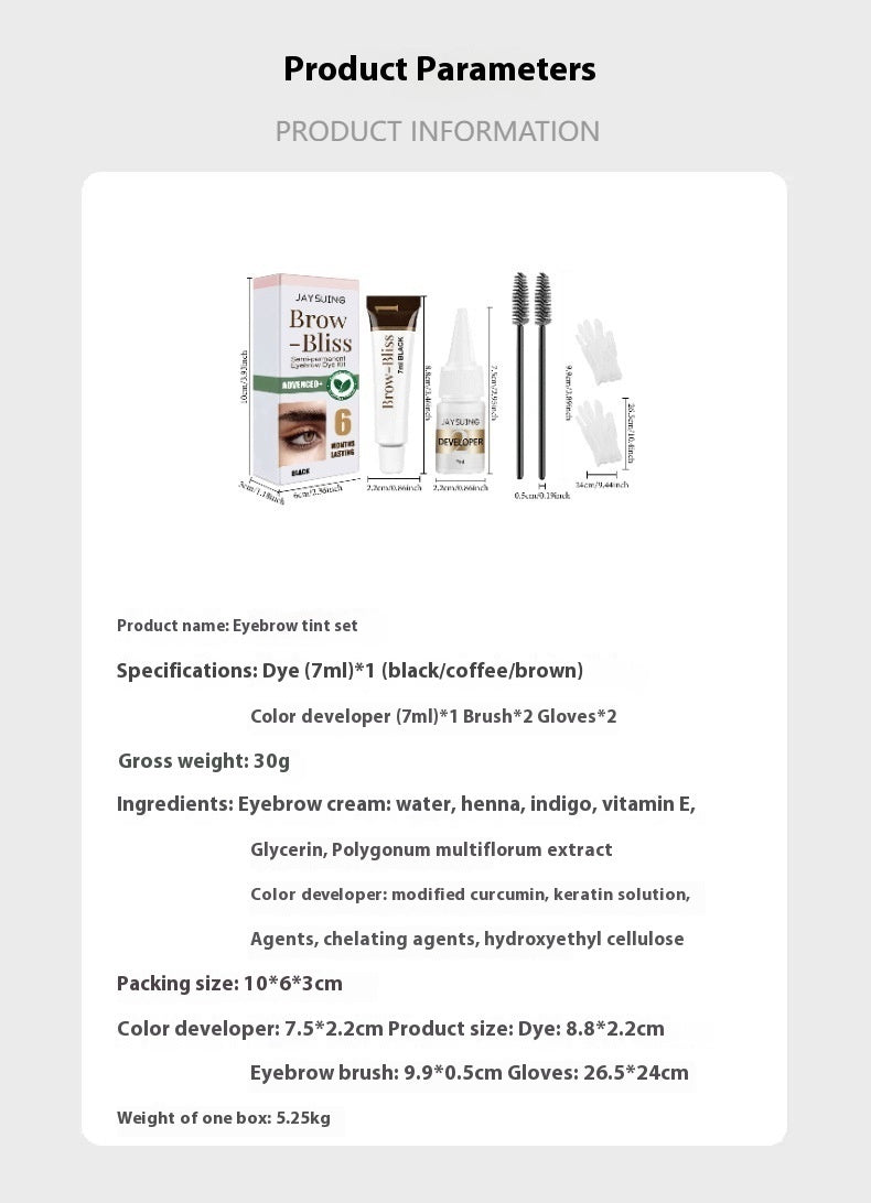 Waterproof Smear-proof Not Smudge Two-in-one Eyelash Eyebrow Dyeing Suit